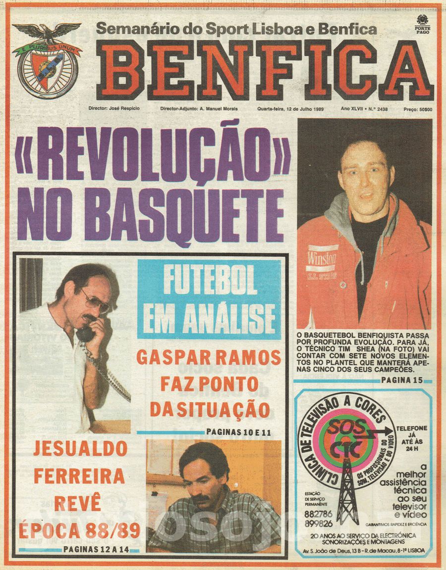 jornal o benfica 2438 1989-07-12